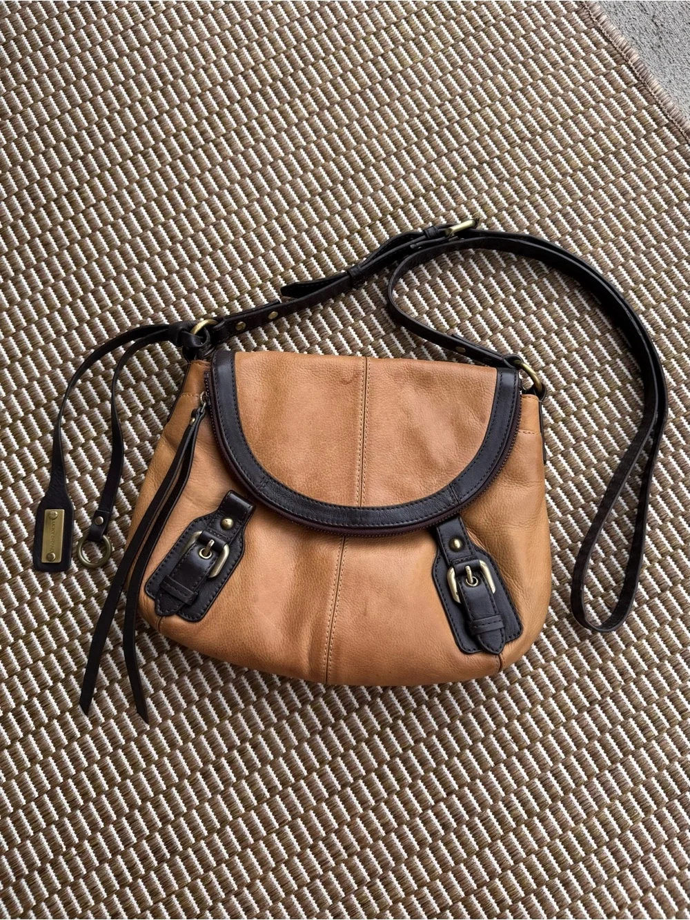 Lucky Brand Genuine Leather Crossbody/Saddle Bag